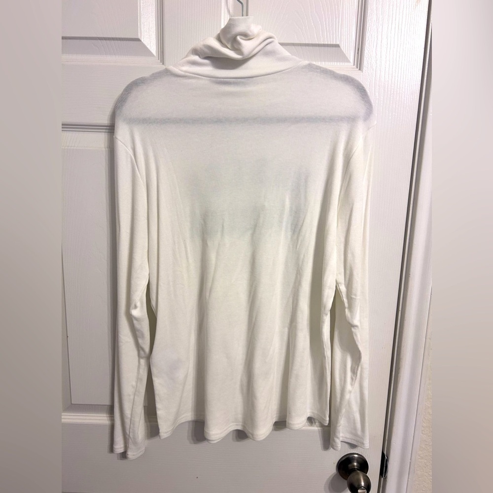 NWT Harley Davidson, Women's Milwaukee Rib Turtleneck, XL in White - Picture 3 of 6